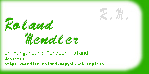 roland mendler business card